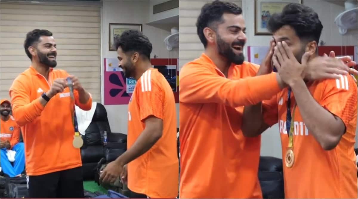 Watch: Virat Kohli passes best fielder baton to Shardul Thakur after World Cup match vs Afghanistan | Cricket-world-cup News