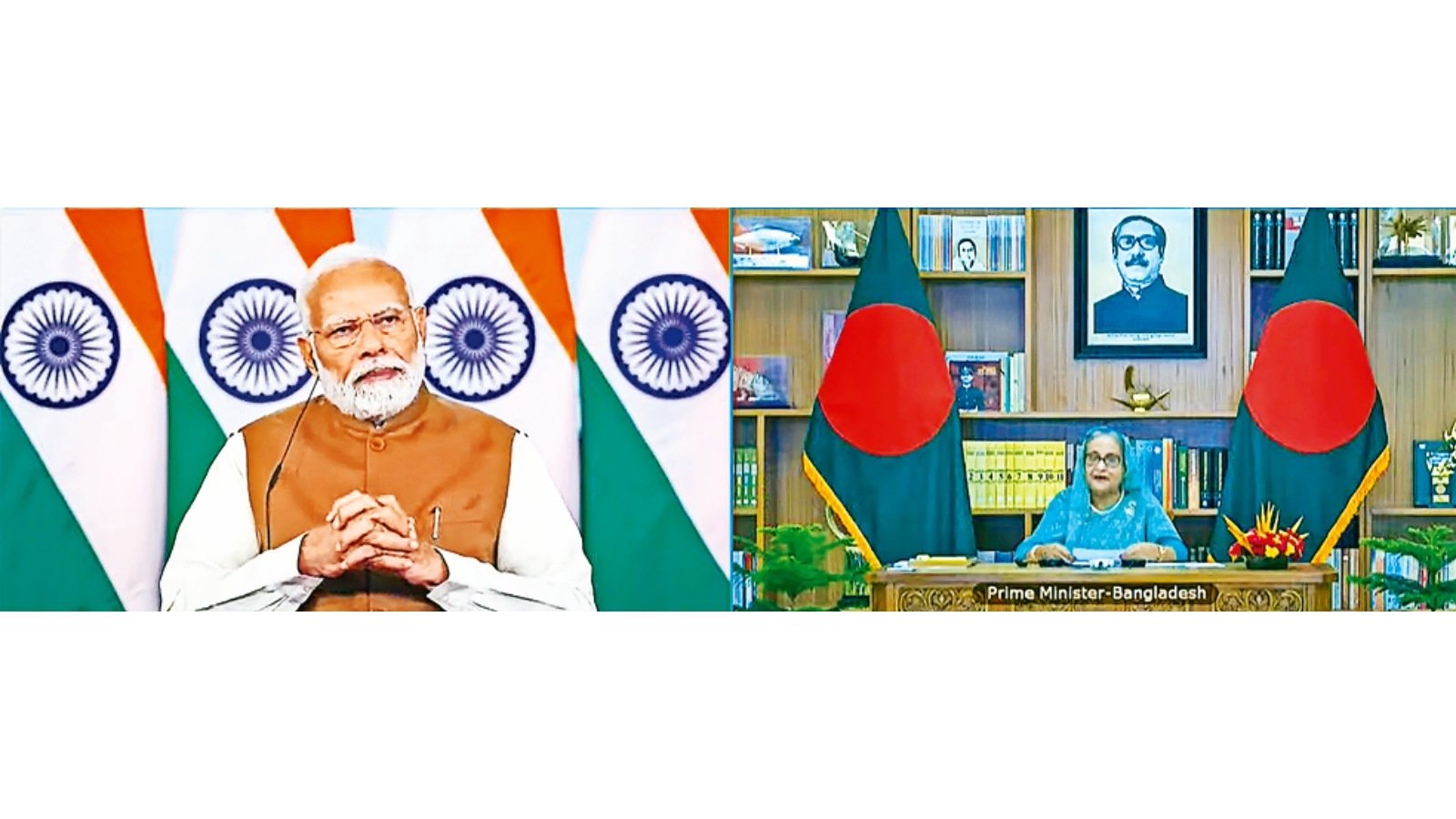 PM Modi, Sheikh Hasina flag off Agartala-Akhaura rail project | India News