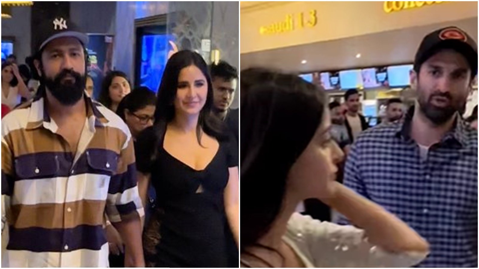 Merry Christmas screening: Katrina Kaif-Vicky Kaushal meet with a kiss, Ananya Panday-Aditya Roy Kapur pose together. Watch | Bollywood News