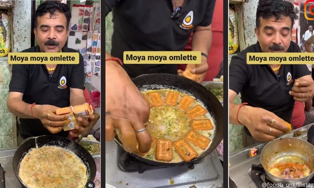 ‘I would prefer to die than eating it’: Netizens react to street food vendor making omelette with Parle-G biscuits | Trending News