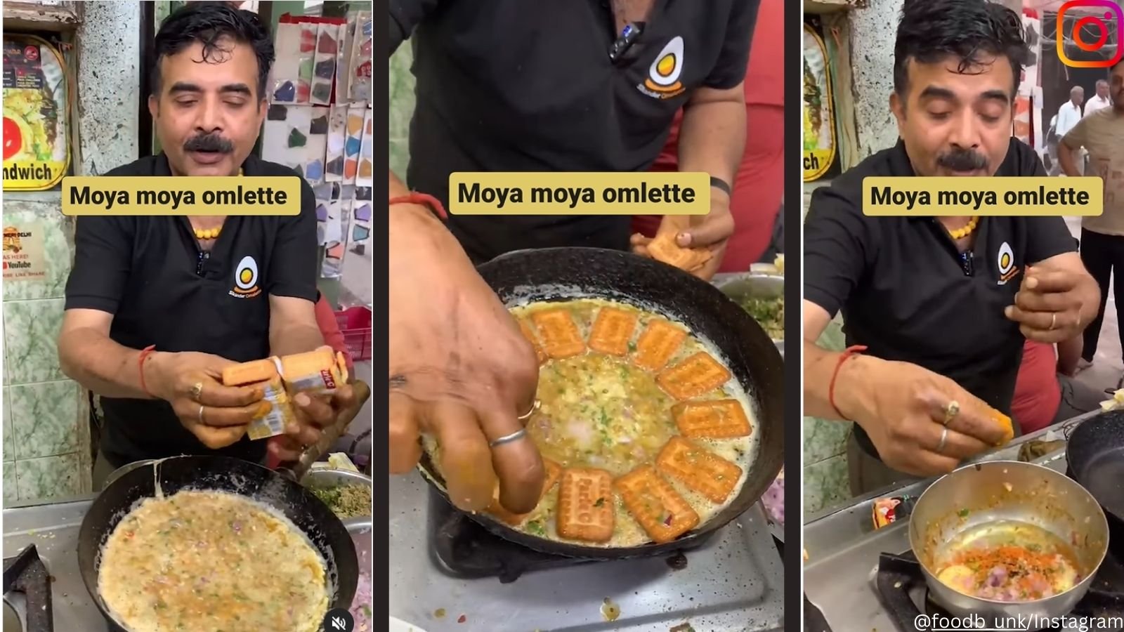 ‘I would prefer to die than eating it’: Netizens react to street food vendor making omelette with Parle-G biscuits | Trending News