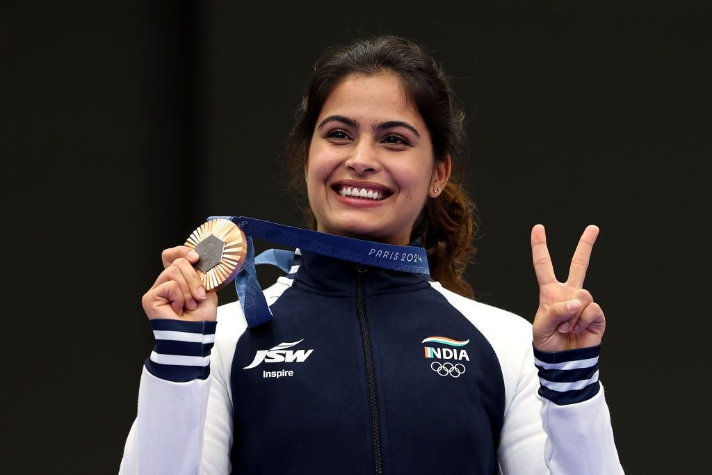 Manu clinches historic second Olympic medal; wins 10m air pistol mixed team bronze with Sarabjot