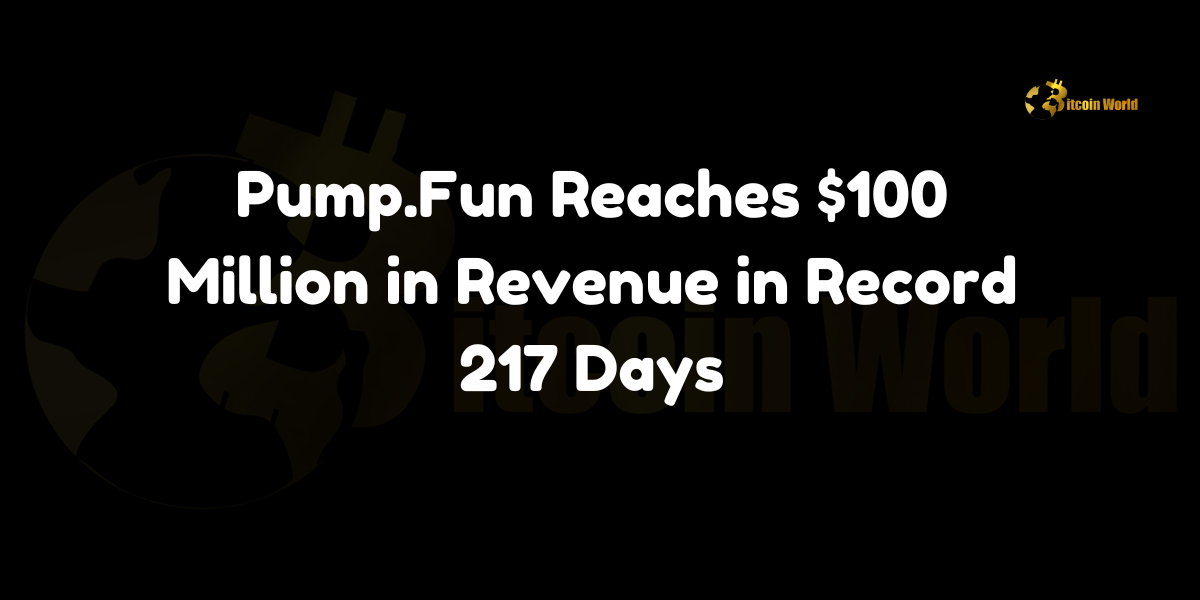 Pump.Fun Reaches $100 Million in Revenue in Record 217 Days