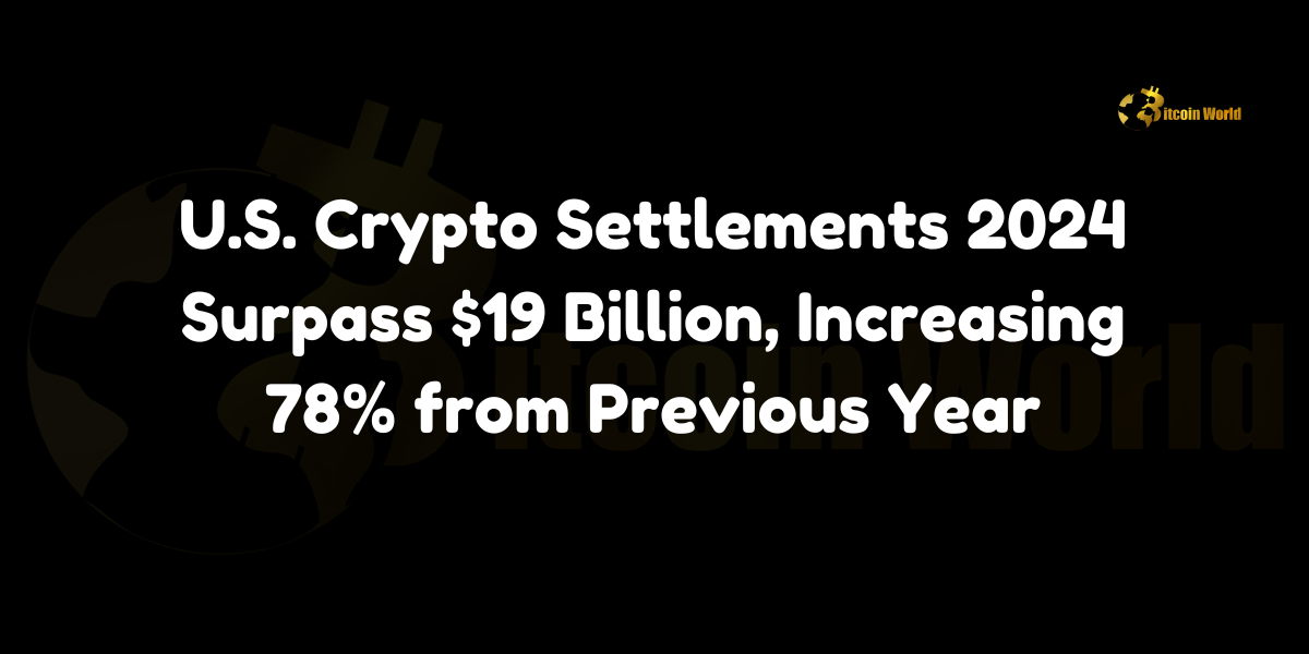 U.S. Crypto Settlements 2024 Surpass $19 Billion, Increasing 78% from Previous Year