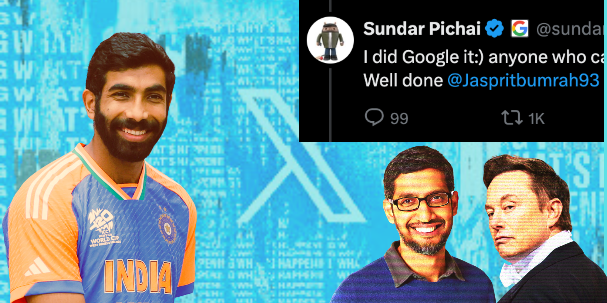 Elon Musk and Sundar Pichai React to Jasprit Bumrah’s ‘Google It’ Comeback